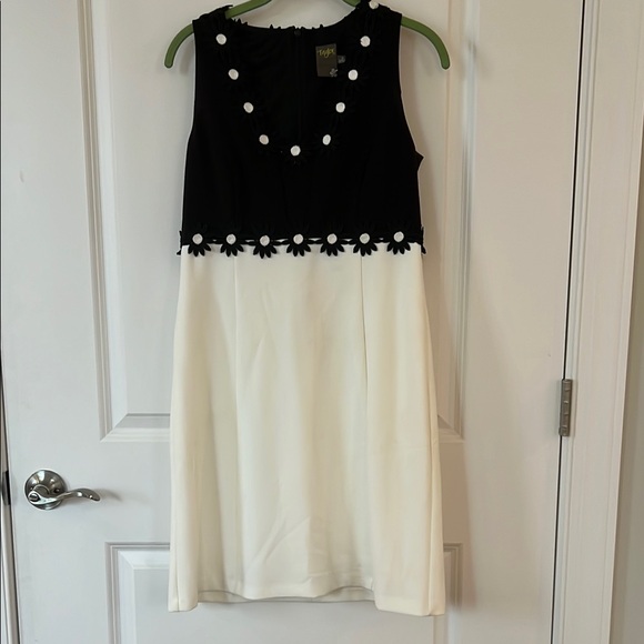 Taylor Dresses & Skirts - Taylor Sheath Mini Dress Black and Cream Cocktail